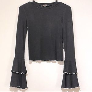 Top / Brand: Forever21 / NWOT never worn / Black Bell Sleeve Fitted / Size small